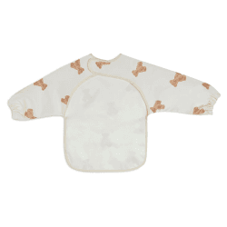 Image showing the Waterproof Bib with Sleeves, Teddy Bear product.