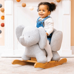 Image showing the Tembo Elephant Rocker, Grey product.