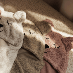 Image showing the Teddy Bear Wrap Blanket, Oatmeal product.