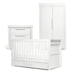 Image showing the Franklin 3 Piece Nursery Furniture Set (excl. Mattress), White Wash product.