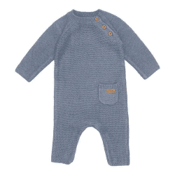 Image showing the Sailors Bay Knitted One-Piece Suit, 0 - 2 Months, Blue product.