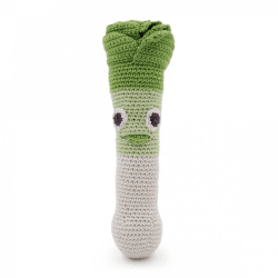 Image showing the Orso Leek Crochet Rattle, Green product.