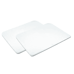 Image showing the Swift Pack of 2 Travel Cot Fitted Sheets, White product.