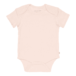 Image showing the Flowers & Butterflies Short Sleeve Ribbed Bodysuit, 0 - 2 Months, Pink product.