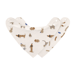 Image showing the Little Mateys Pack of 2 Dribble Bibs, Royal Blue product.