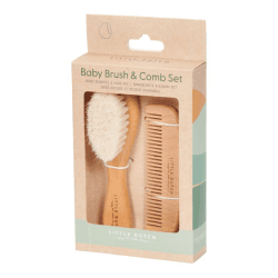 Image showing the Wooden Baby Brush & Comb Set product.