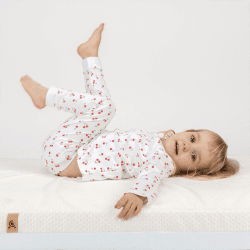 Image showing the Lullaby Hypoallergenic Bamboo Foam Cot Bed Mattress, White product.