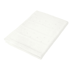 Image showing the Organic Cotton Heart Pointelle Blanket, White product.