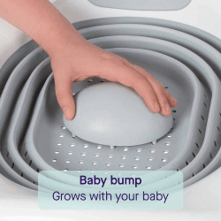 Image showing the ClevaBath Foldable Sink Bath, Grey product.