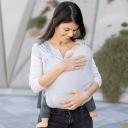 Image showing the Bliss Baby Carrier Wrap, Grey product.