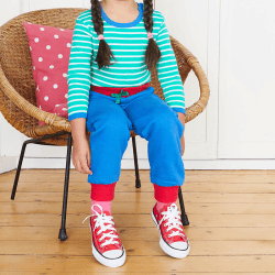 Image showing the Basic Organic Cotton Joggers, 3 - 6 Months, Blue product.