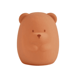 Image showing the Nattou Bear Night Light, 12cm, Brown product.