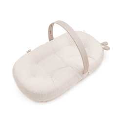 Image showing the Raffi Cozy Lounger with Activity Arch, Sand product.