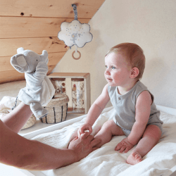 Image showing the Petites Chansons Puppet Soft Toy, Elephant product.
