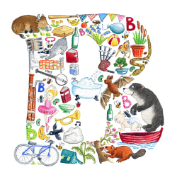 Image showing the B Alphabet Print, 30.5 x 30.5cm, Multi product.