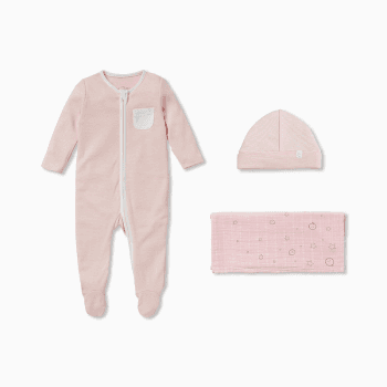 Image showing the Take me Home Ribbed Gift Set, 0 - 3 Months, Rose product.