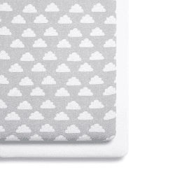 Image showing the SnuzPod Pack of 2 Bedside Crib Fitted Sheets, Cloud Nine product.