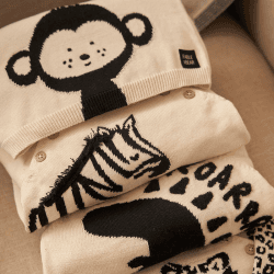 Image showing the Go Bananas Knitted Monkey Jumper, 0 - 3 Months, Natural White product.