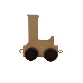 Image showing the Natural Wooden Letter L, Natural product.