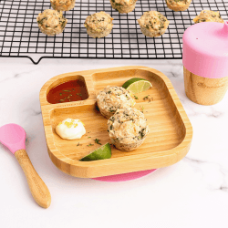 Image showing the Baby Bamboo Suction Plate, Pink product.