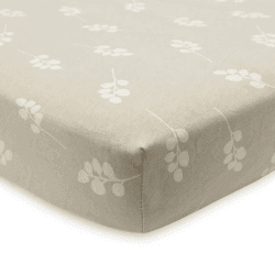 Image showing the Twig Jersey Cot Bed Fitted Sheet, 70 x 140cm, Olive Green product.