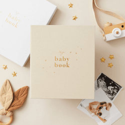 Image showing the My Baby Memory Book (Cloth Cover), Pearl product.