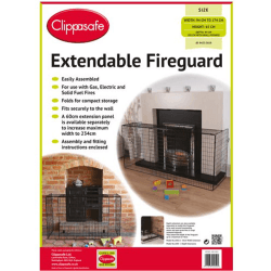 Image showing the Extendable Fire Guard, Black product.