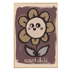 Image showing the Floral Poster Print, 50 x 70cm, Purple product.