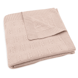 Image showing the Grain Knit Baby Blanket, 75 x 100cm, Wild Rose product.