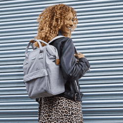 Image showing the Mani Changing Backpack, Grey Marl product.