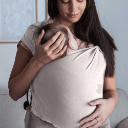 Image showing the Bliss Baby Carrier Wrap, Organic Stone product.