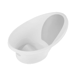 Image showing the Baby Bath with Plug, White/Grey product.