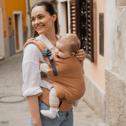 Image showing the Boba X Linen Baby Carrier, Brown Rye product.