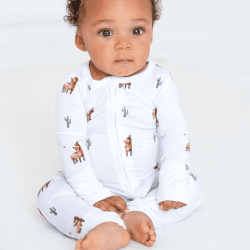 Image showing the Llama Bamboo Zip Sleepsuit, 0 - 3 Months product.