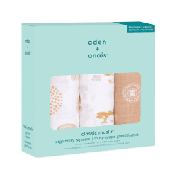 Image showing the Boutique Pack of 3 Cotton Muslin Squares, 70 x 70cm, Keep Rising product.