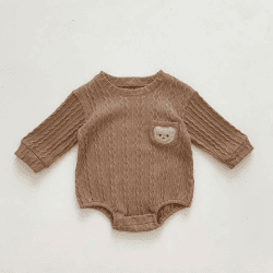 Image showing the Autumn Bear Bodysuit, 0 - 6 Months, Brown product.