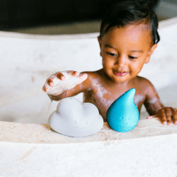 Image showing the Cloud & Droplet Bath Toys, Cloudy Blue product.