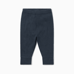 Image showing the Ribbed Leggings, 3 - 6 Months, Navy product.