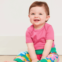 Image showing the Basic Organic Cotton Short Sleeved Bodysuit, 0 - 3 Months, Pink product.