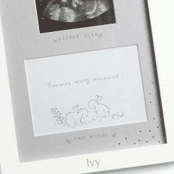 Image showing the Forever Treasured Double Baby Scan & Photo Frame product.