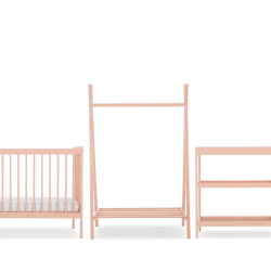 Image showing the Nola 3 Piece Nursery Furniture Set excl. Mattress, Soft Blush product.