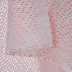 Image showing the Cellular Satin Blanket, 75 x 100cm, Pink product.