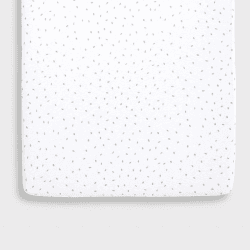 Image showing the Organic Crib Fitted Sheet, White Rice product.