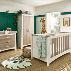 Image showing the Ada 2 Piece Nursery Furniture Set excl. Mattress, White/Ash product.