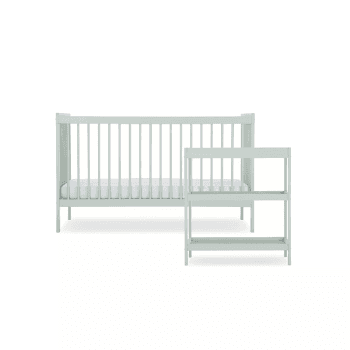Image showing the Nola 2 Piece Nursery Furniture Set excl. Mattress, Sage Green product.