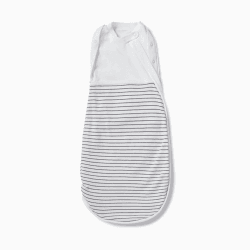 Image showing the Newborn Swaddle Bag, Grey Stripe product.