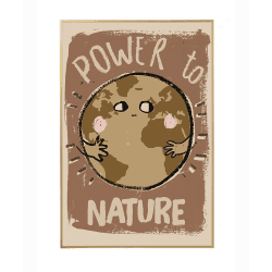 Image showing the World Poster Print, 50 x 70cm, Brown product.
