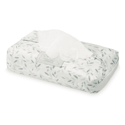 Image showing the Printed Organic Cotton Wet Wipes Cover, Green Leaves product.