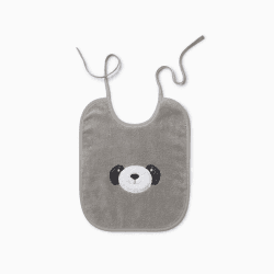 Image showing the Panda Bib, Grey product.