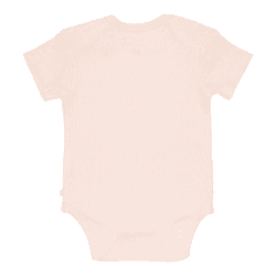 Image showing the Flowers & Butterflies Short Sleeve Ribbed Bodysuit, 0 - 2 Months, Pink product.